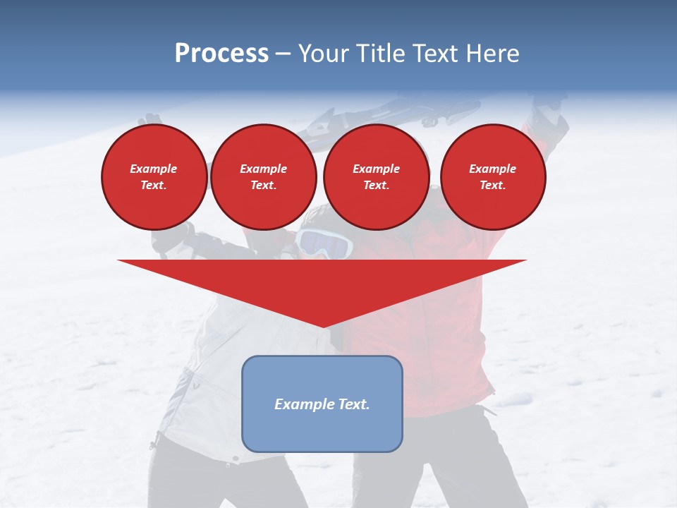 A Man And A Woman Holding Skis On Their Shoulders PowerPoint Template