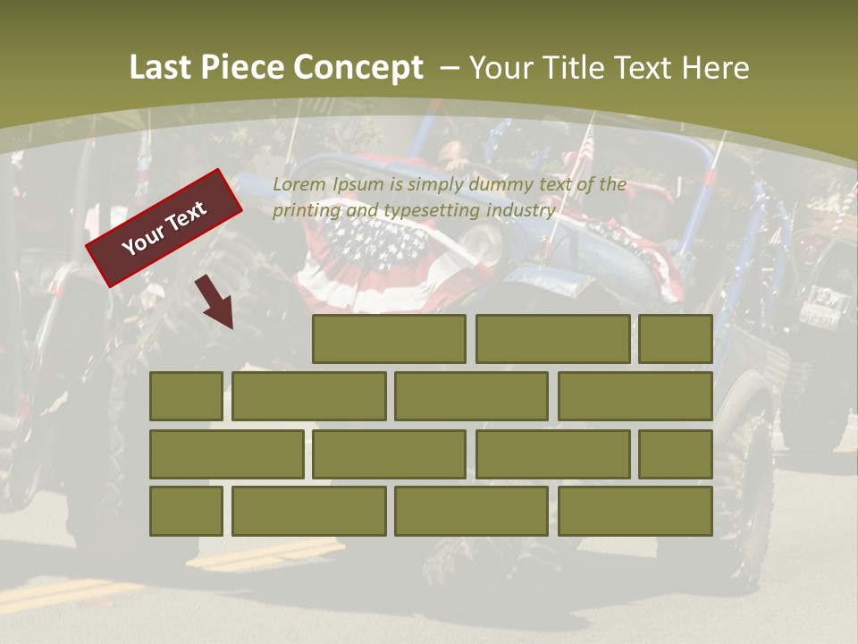 A Group Of Four Wheelers Driving Down A Street PowerPoint Template