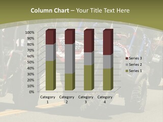 A Group Of Four Wheelers Driving Down A Street PowerPoint Template