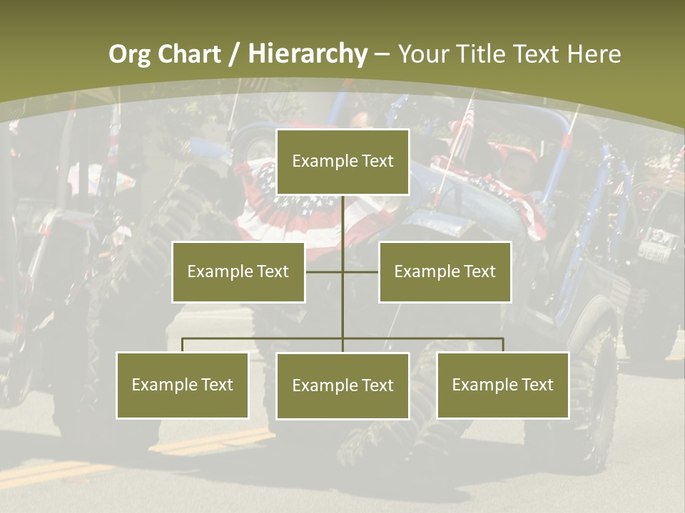 A Group Of Four Wheelers Driving Down A Street PowerPoint Template