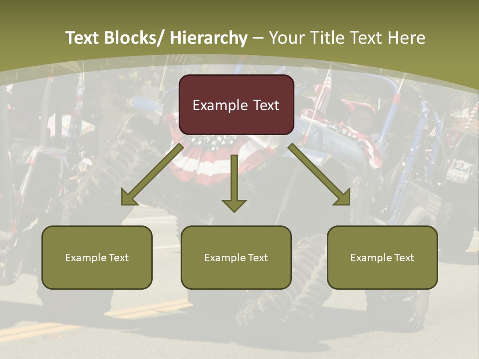 A Group Of Four Wheelers Driving Down A Street PowerPoint Template