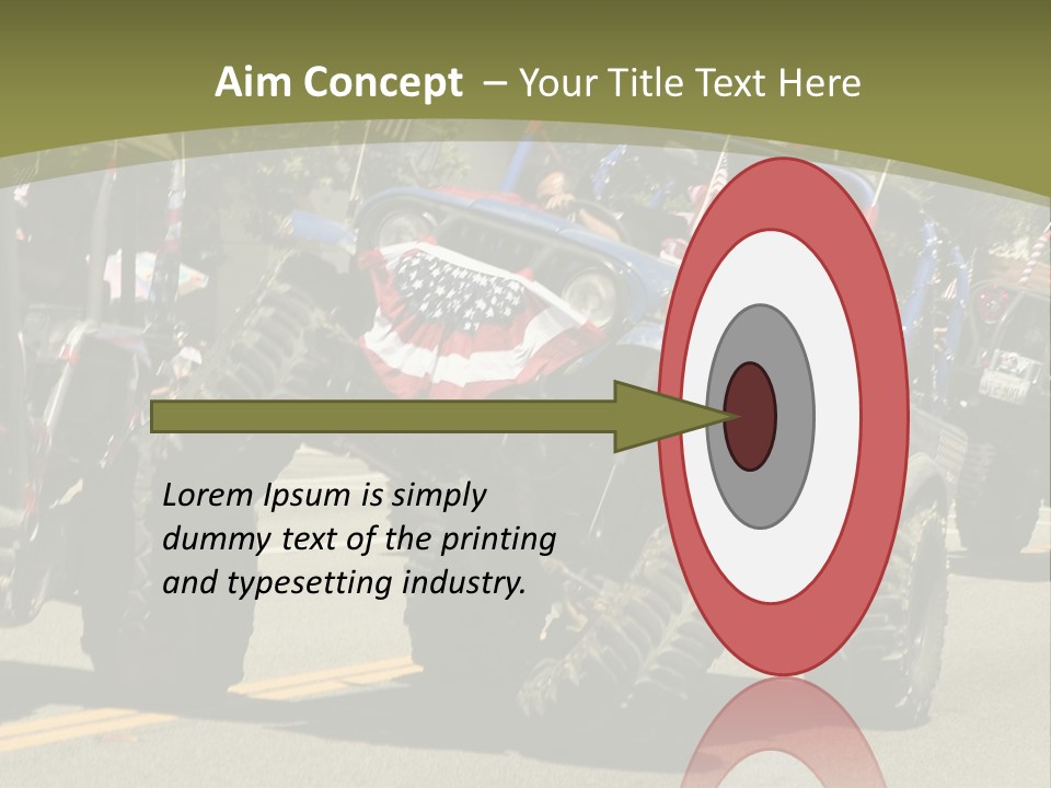 A Group Of Four Wheelers Driving Down A Street PowerPoint Template