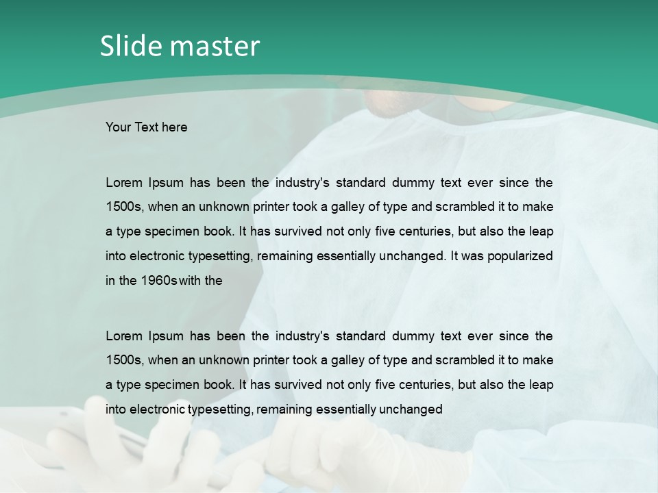 A Group Of Doctors Looking At A Patient In A Hospital PowerPoint Template