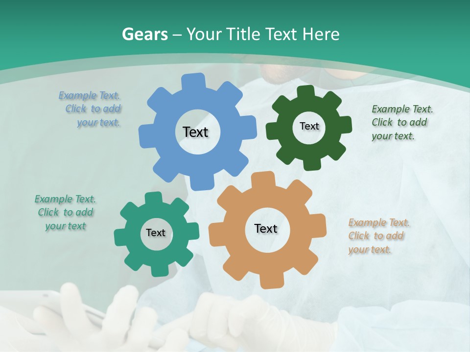 A Group Of Doctors Looking At A Patient In A Hospital PowerPoint Template
