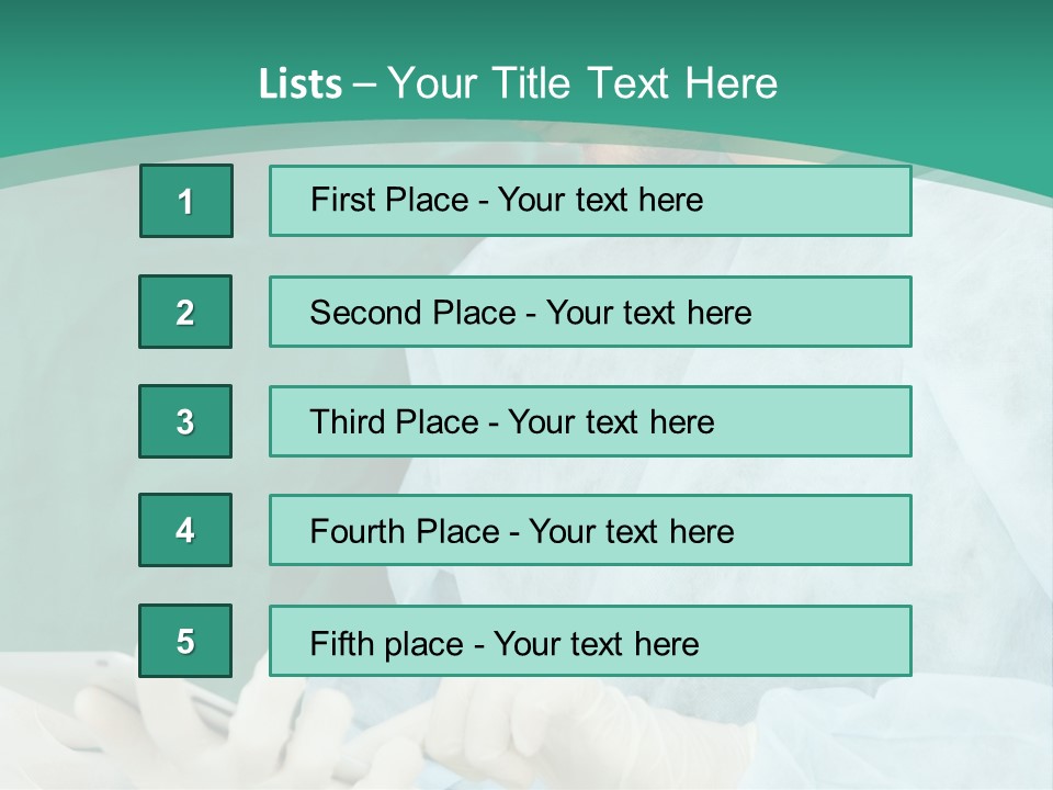 A Group Of Doctors Looking At A Patient In A Hospital PowerPoint Template