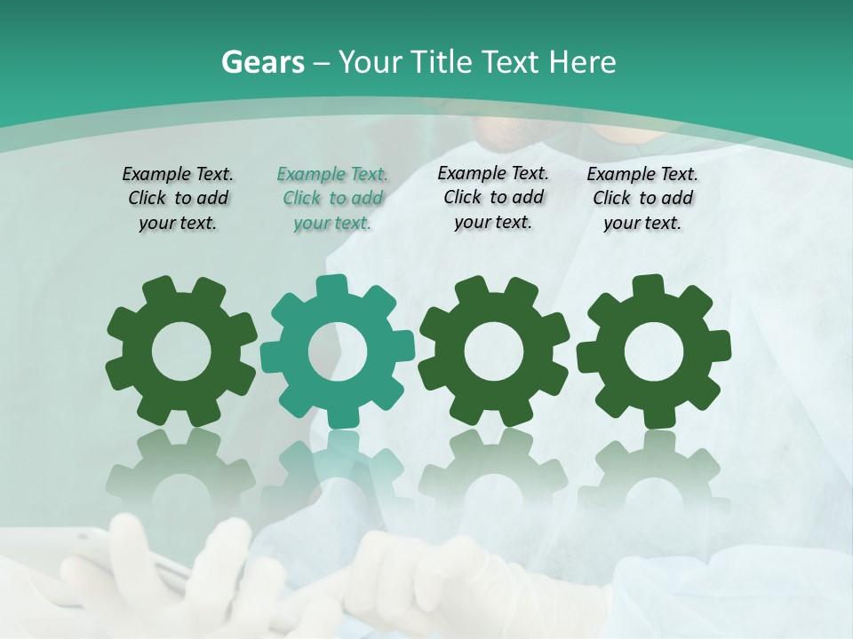 A Group Of Doctors Looking At A Patient In A Hospital PowerPoint Template