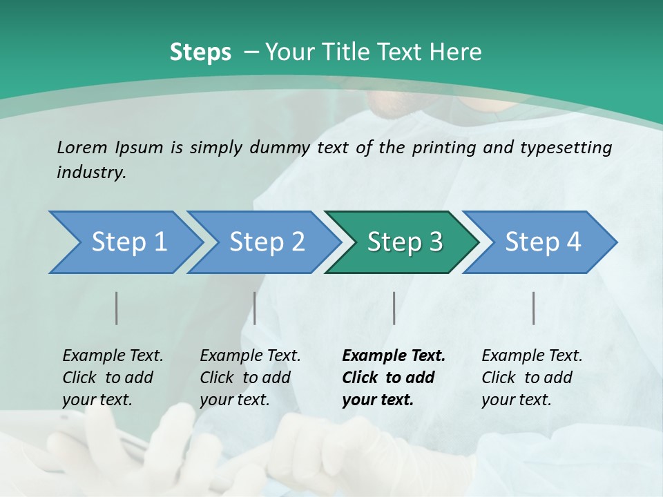 A Group Of Doctors Looking At A Patient In A Hospital PowerPoint Template