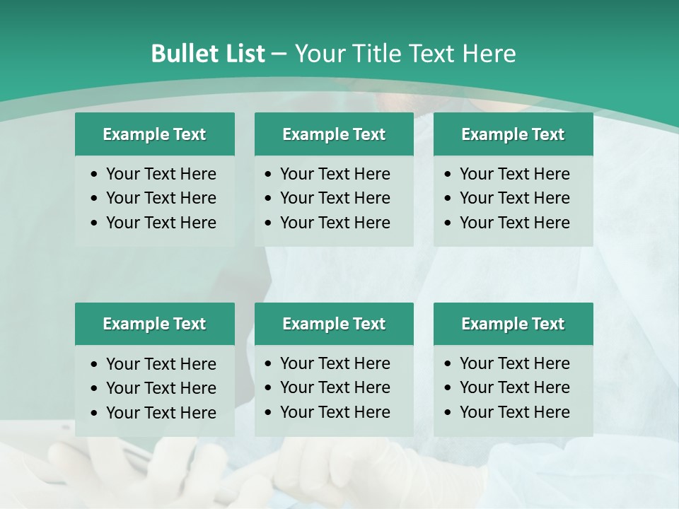 A Group Of Doctors Looking At A Patient In A Hospital PowerPoint Template