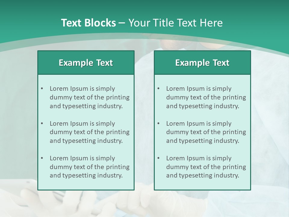 A Group Of Doctors Looking At A Patient In A Hospital PowerPoint Template