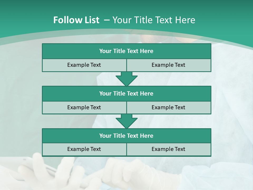 A Group Of Doctors Looking At A Patient In A Hospital PowerPoint Template