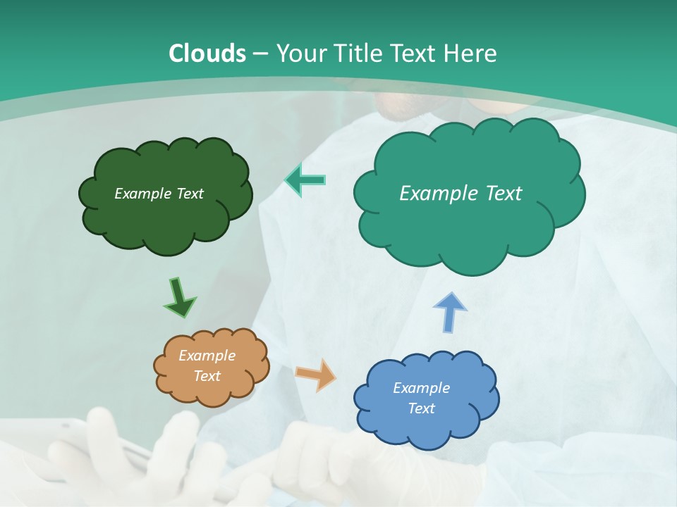 A Group Of Doctors Looking At A Patient In A Hospital PowerPoint Template