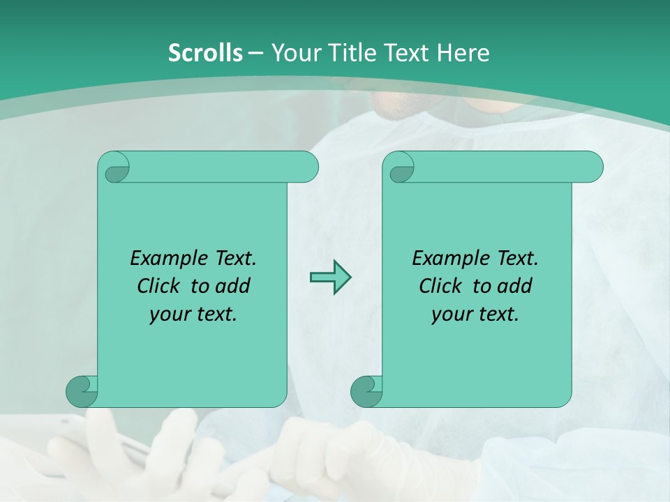 A Group Of Doctors Looking At A Patient In A Hospital PowerPoint Template