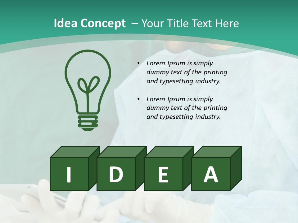 A Group Of Doctors Looking At A Patient In A Hospital PowerPoint Template