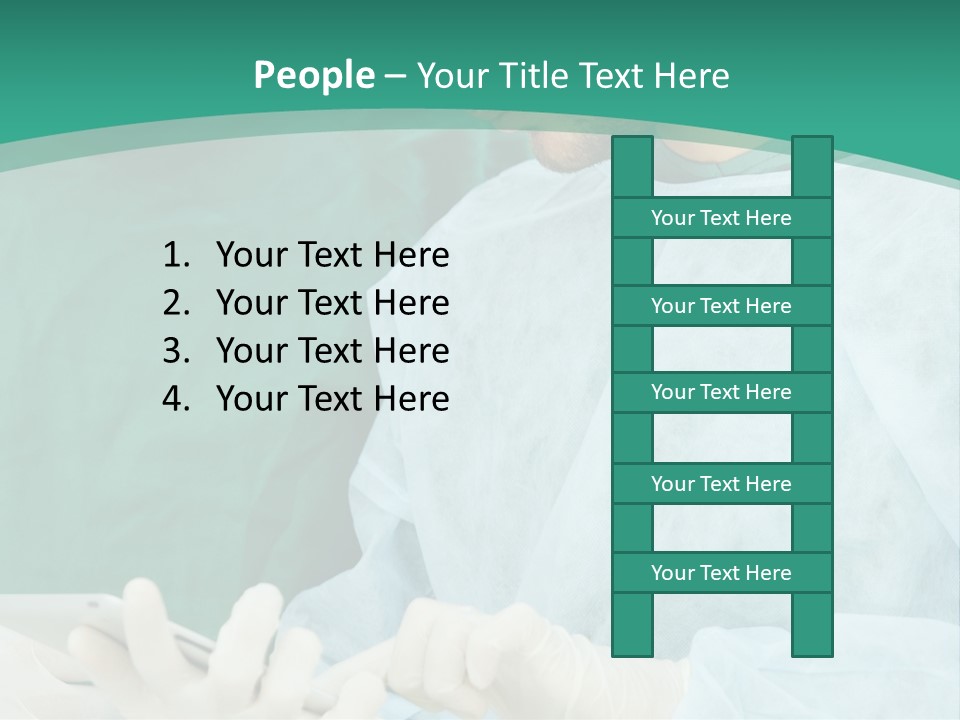 A Group Of Doctors Looking At A Patient In A Hospital PowerPoint Template