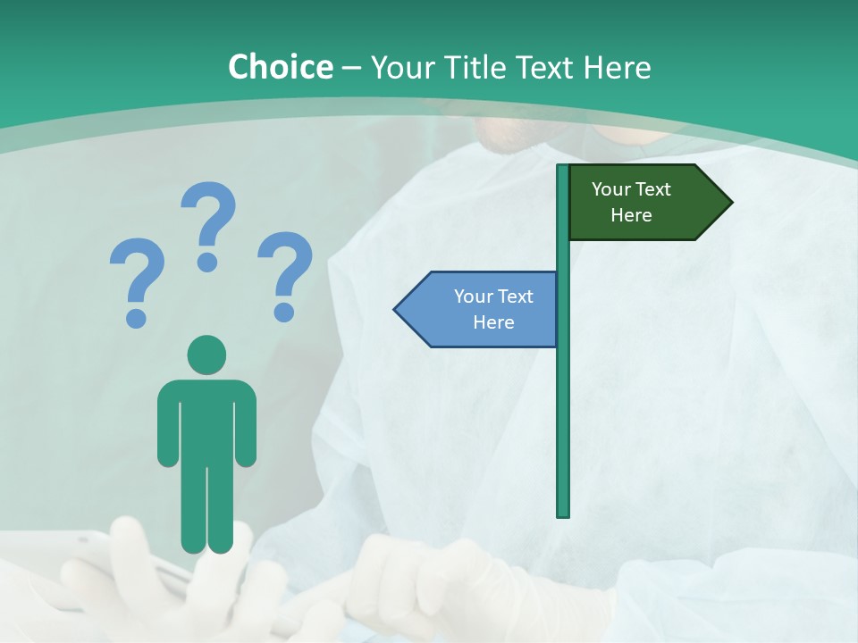 A Group Of Doctors Looking At A Patient In A Hospital PowerPoint Template