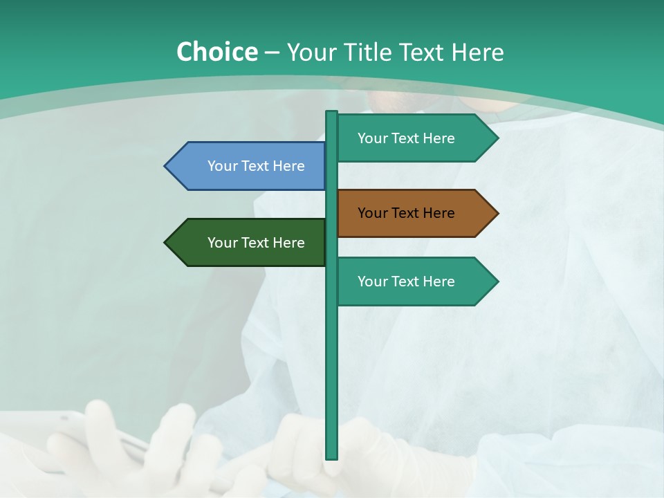 A Group Of Doctors Looking At A Patient In A Hospital PowerPoint Template