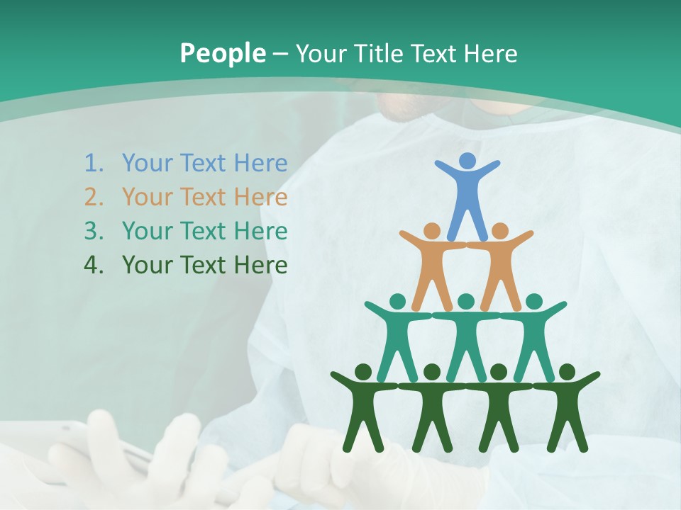A Group Of Doctors Looking At A Patient In A Hospital PowerPoint Template