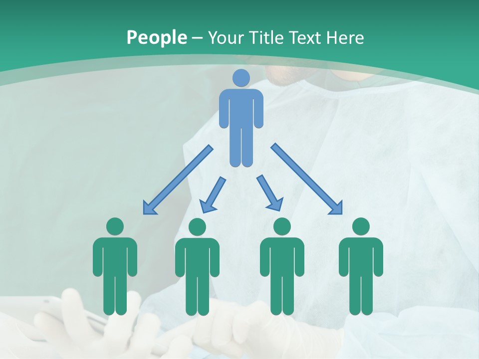 A Group Of Doctors Looking At A Patient In A Hospital PowerPoint Template