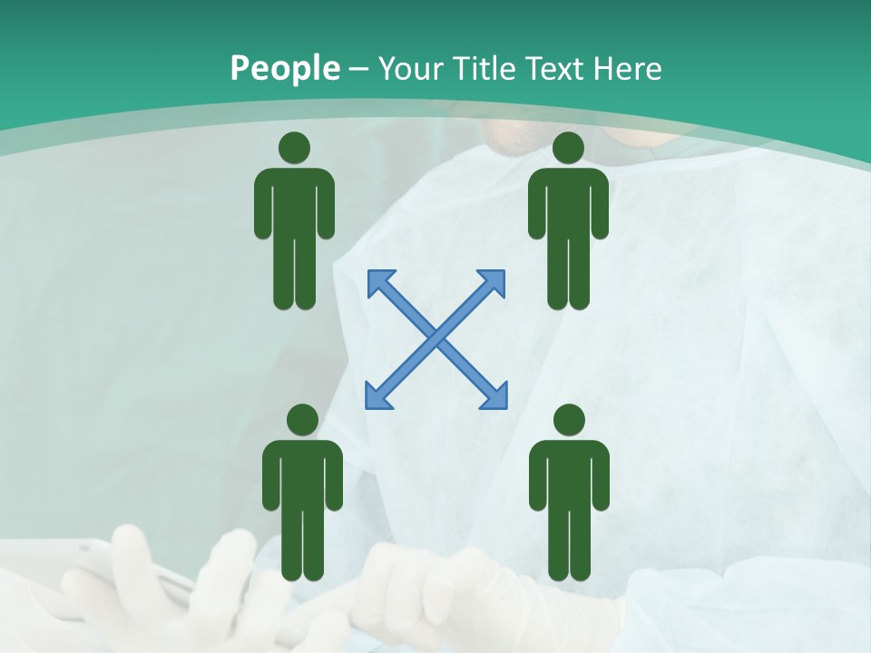 A Group Of Doctors Looking At A Patient In A Hospital PowerPoint Template