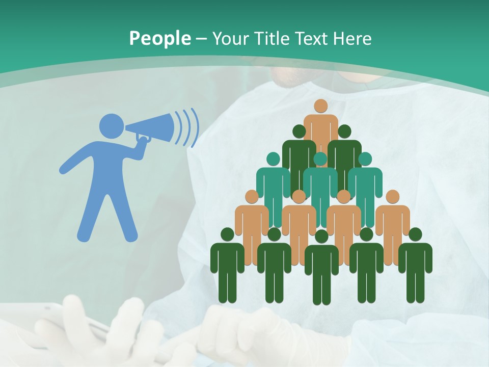A Group Of Doctors Looking At A Patient In A Hospital PowerPoint Template