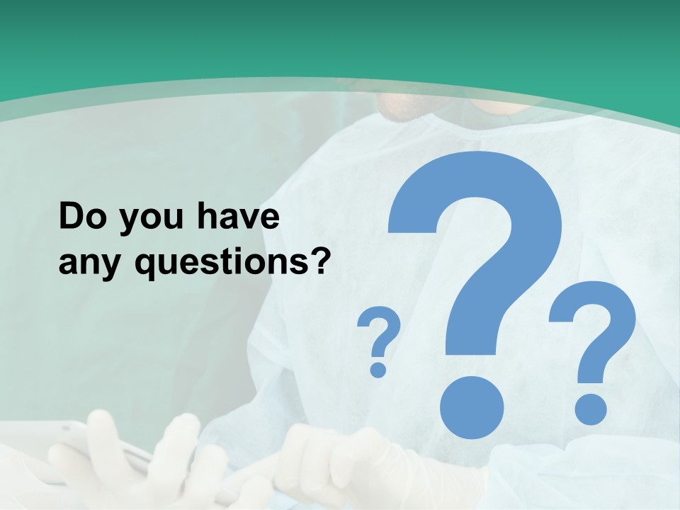 A Group Of Doctors Looking At A Patient In A Hospital PowerPoint Template