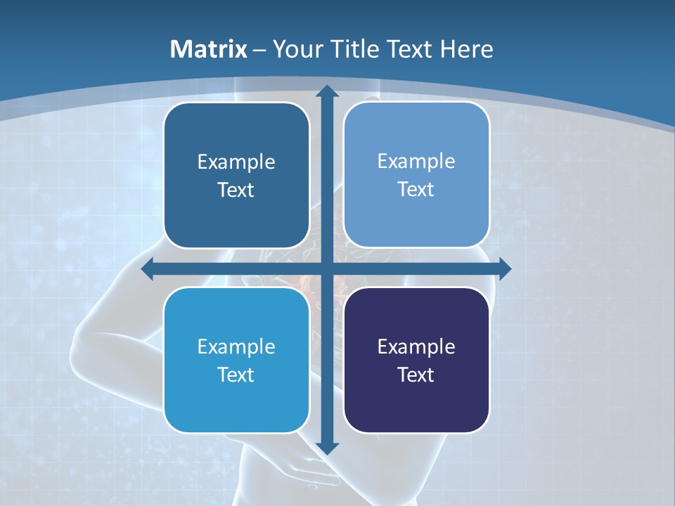 A Man Holding His Stomach In Front Of A Blue Background PowerPoint Template