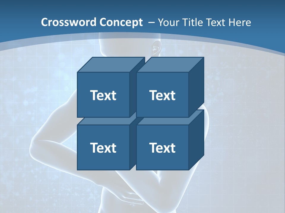 A Man Holding His Stomach In Front Of A Blue Background PowerPoint Template