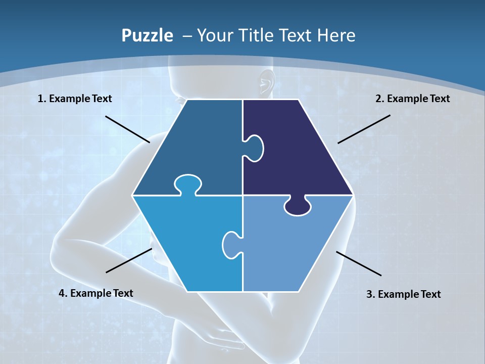 A Man Holding His Stomach In Front Of A Blue Background PowerPoint Template