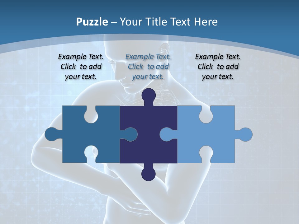 A Man Holding His Stomach In Front Of A Blue Background PowerPoint Template