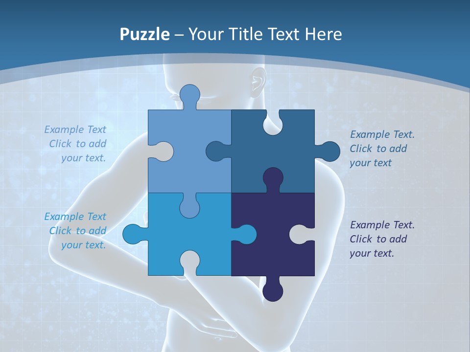 A Man Holding His Stomach In Front Of A Blue Background PowerPoint Template