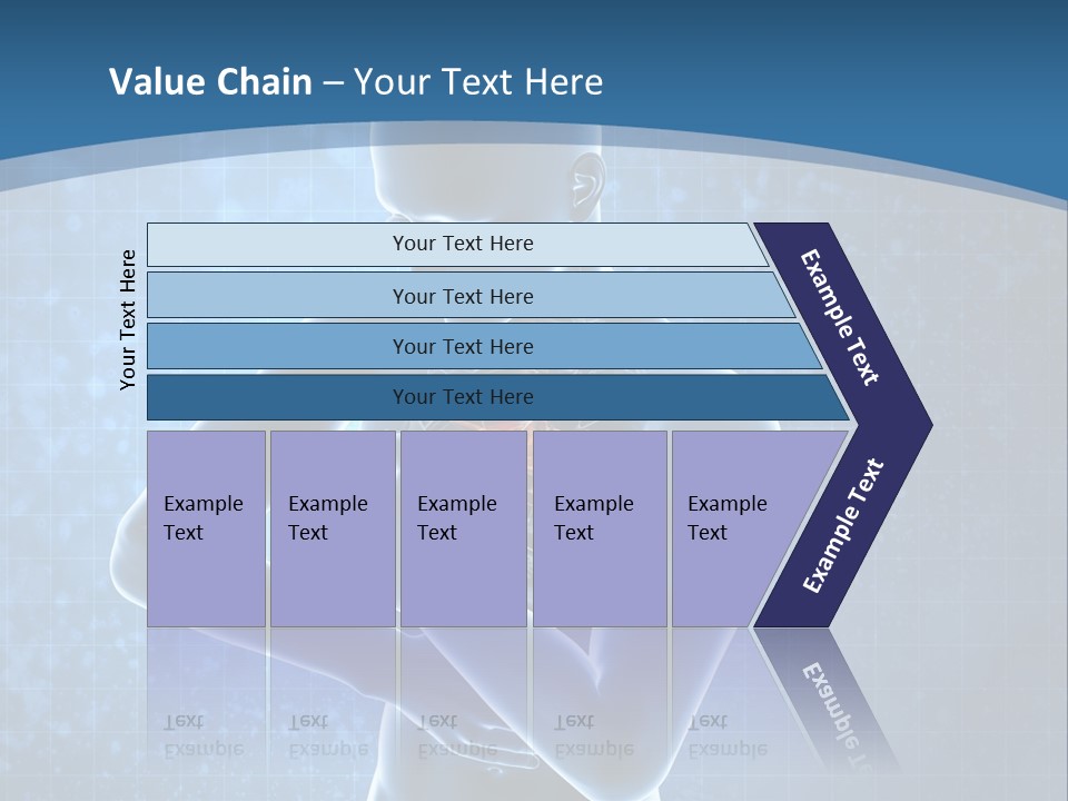 A Man Holding His Stomach In Front Of A Blue Background PowerPoint Template