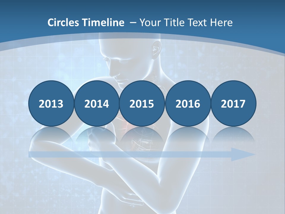 A Man Holding His Stomach In Front Of A Blue Background PowerPoint Template