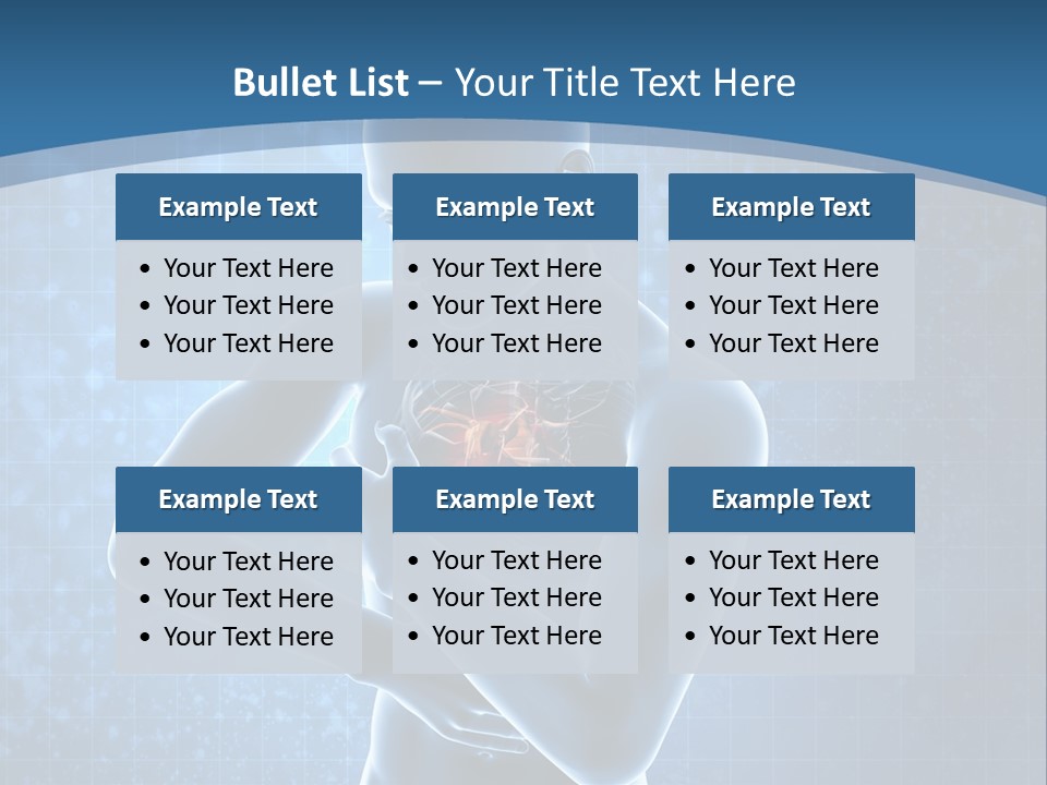 A Man Holding His Stomach In Front Of A Blue Background PowerPoint Template