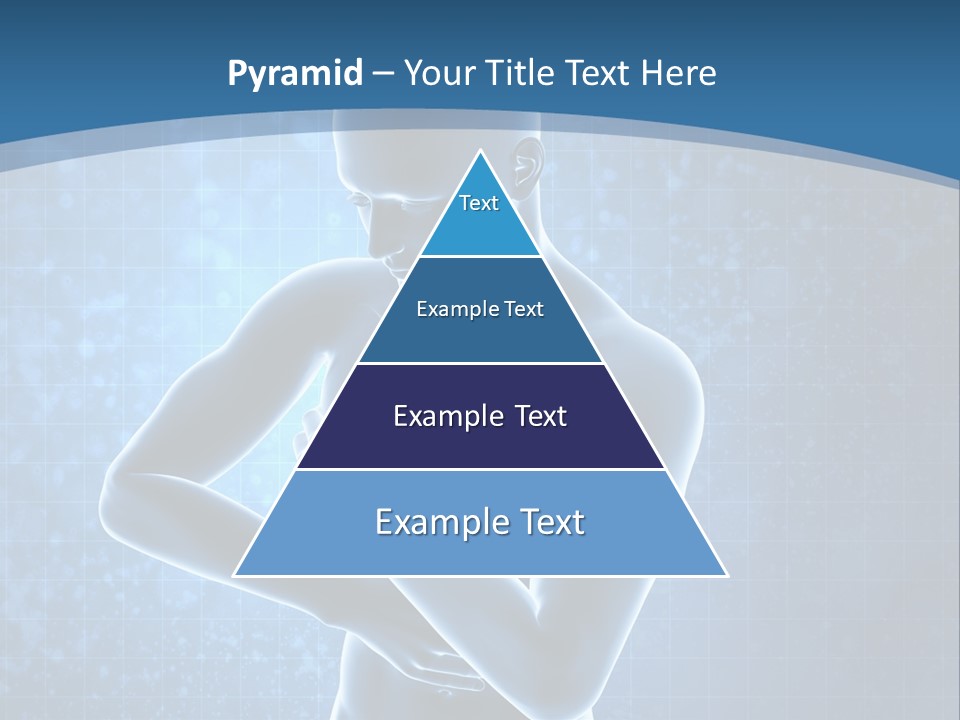 A Man Holding His Stomach In Front Of A Blue Background PowerPoint Template