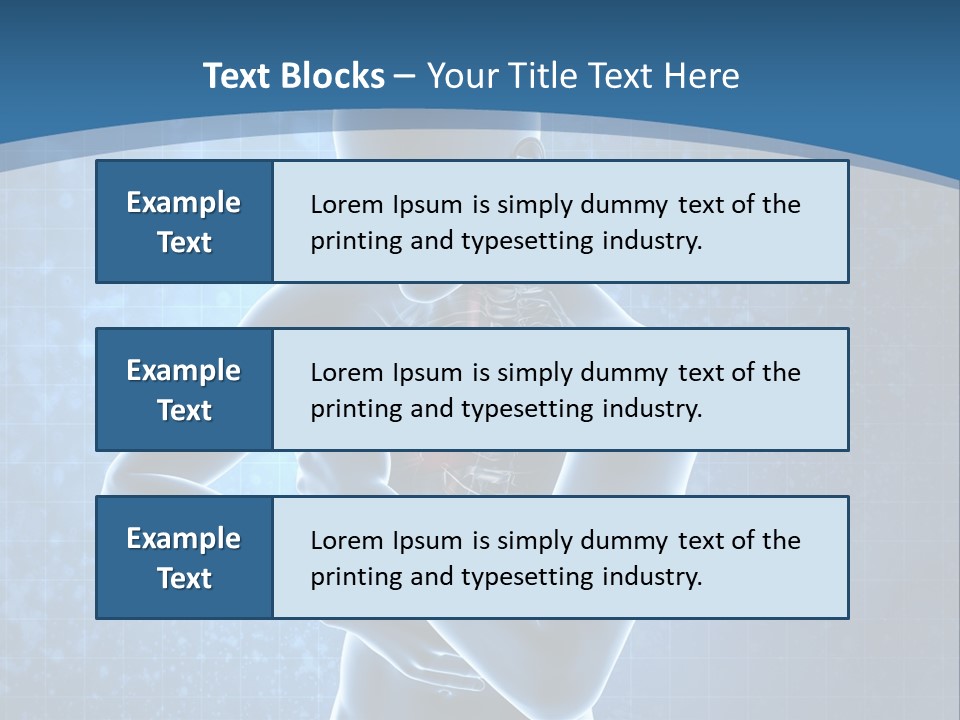 A Man Holding His Stomach In Front Of A Blue Background PowerPoint Template