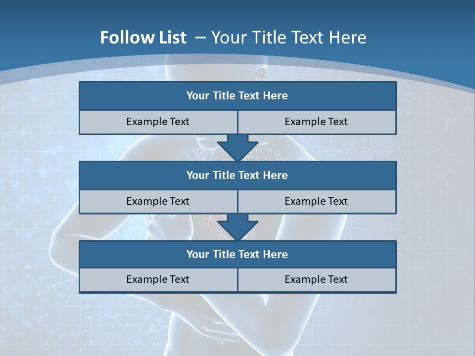 A Man Holding His Stomach In Front Of A Blue Background PowerPoint Template