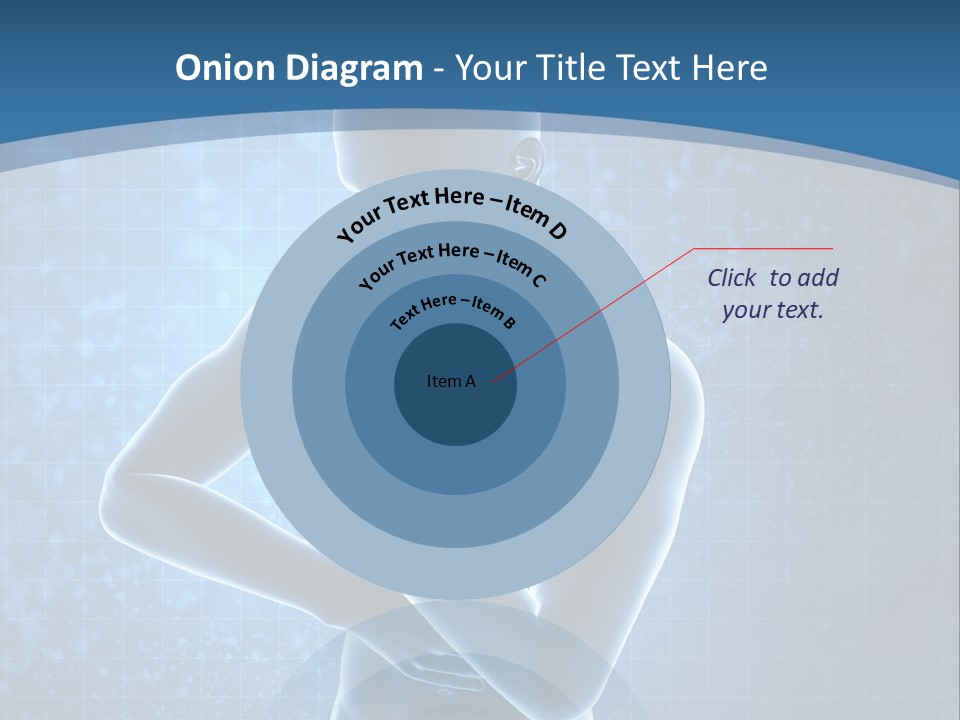 A Man Holding His Stomach In Front Of A Blue Background PowerPoint Template