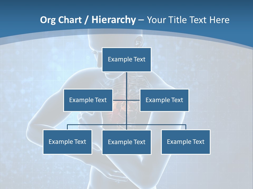 A Man Holding His Stomach In Front Of A Blue Background PowerPoint Template
