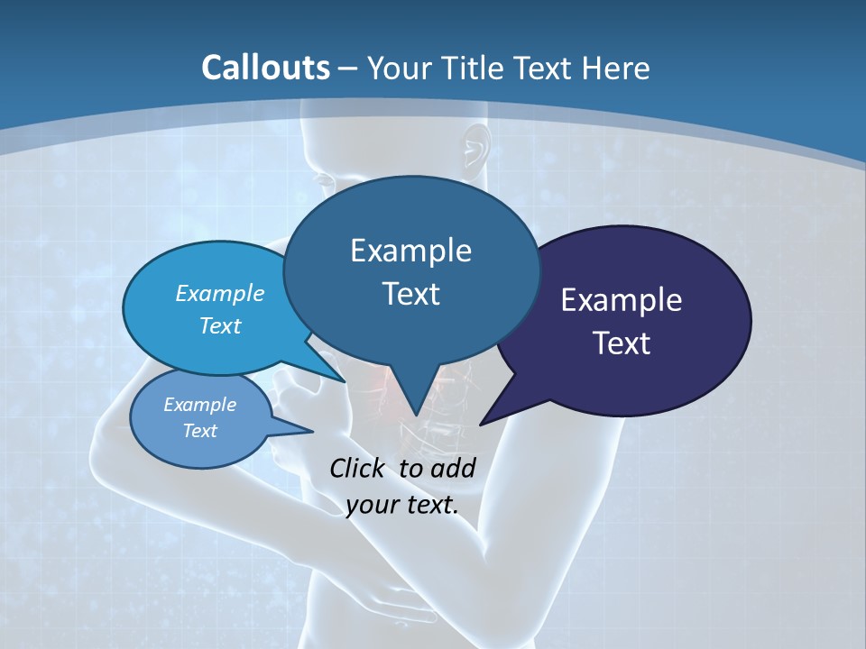 A Man Holding His Stomach In Front Of A Blue Background PowerPoint Template