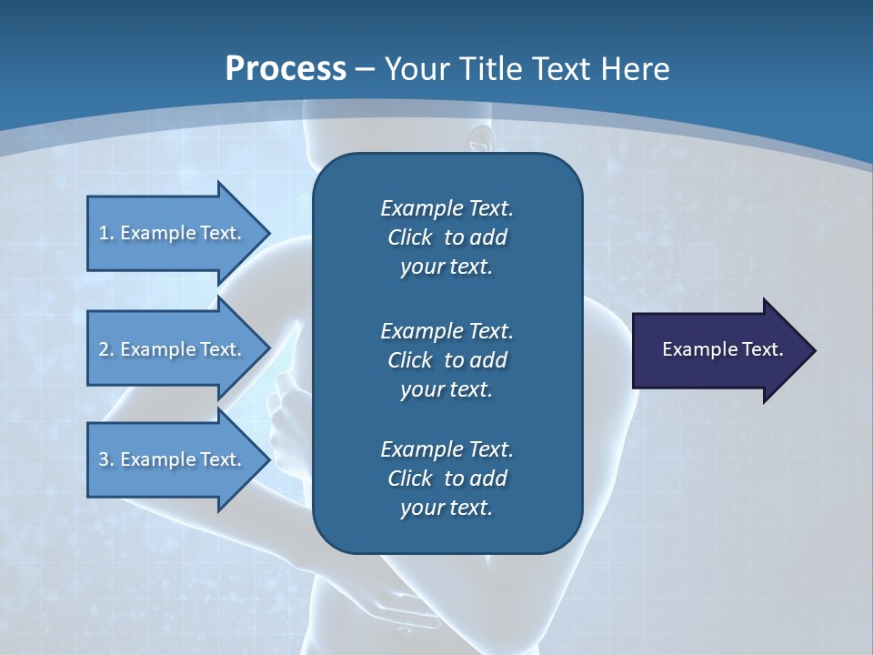 A Man Holding His Stomach In Front Of A Blue Background PowerPoint Template