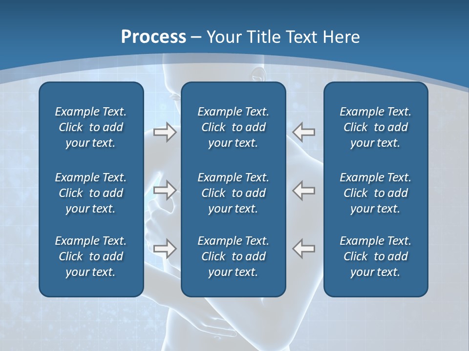 A Man Holding His Stomach In Front Of A Blue Background PowerPoint Template