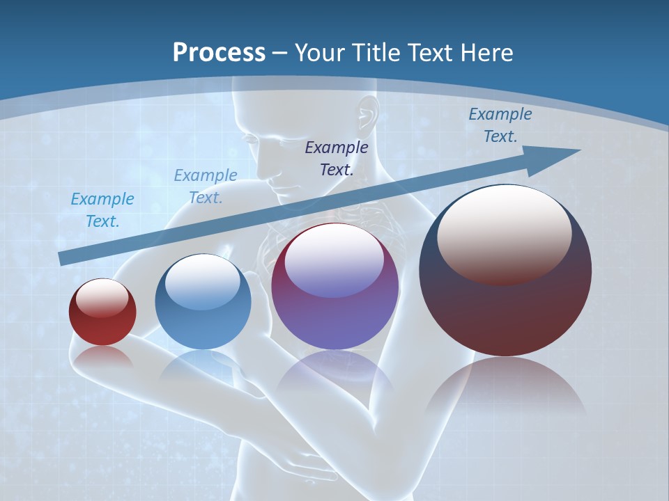 A Man Holding His Stomach In Front Of A Blue Background PowerPoint Template