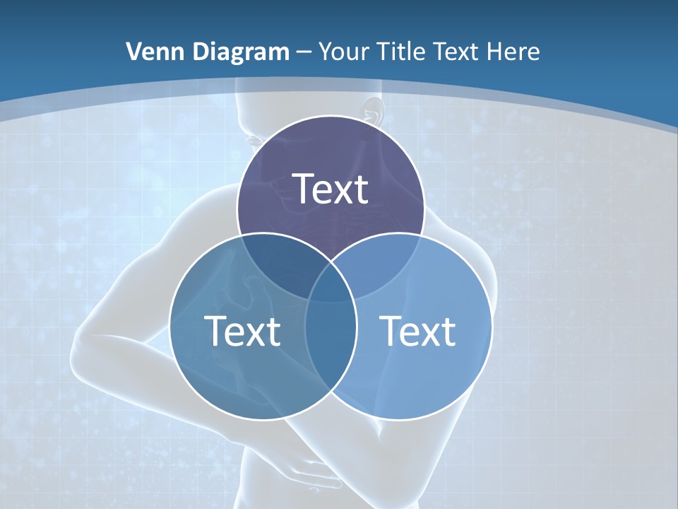 A Man Holding His Stomach In Front Of A Blue Background PowerPoint Template