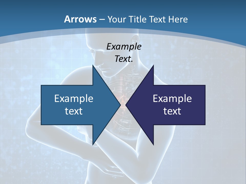 A Man Holding His Stomach In Front Of A Blue Background PowerPoint Template