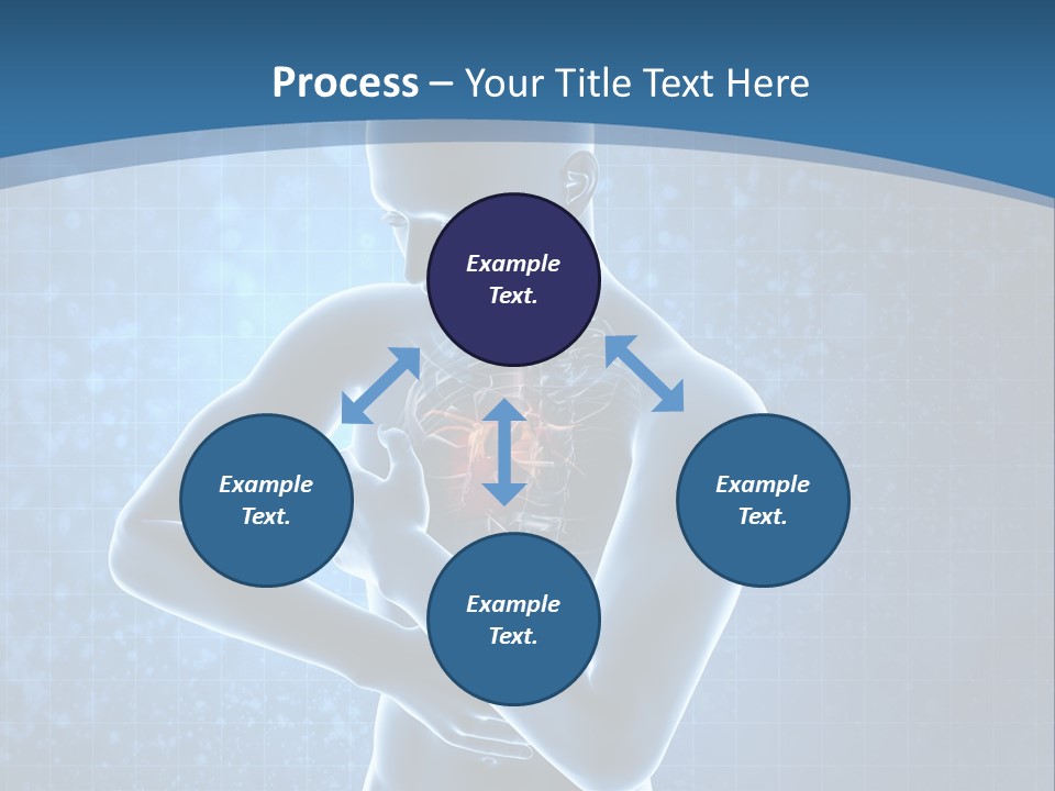 A Man Holding His Stomach In Front Of A Blue Background PowerPoint Template