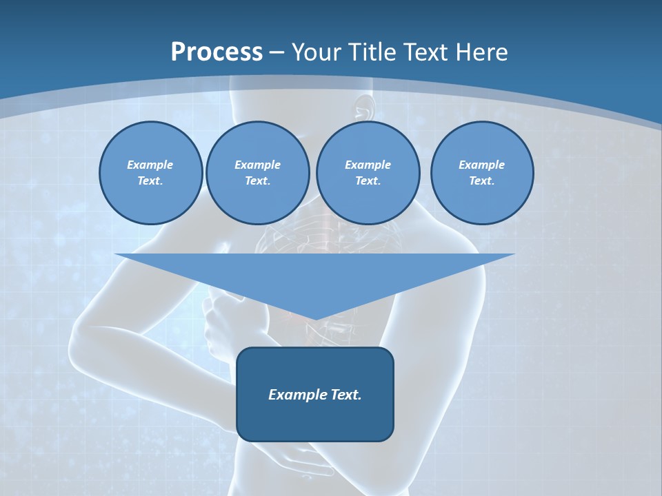 A Man Holding His Stomach In Front Of A Blue Background PowerPoint Template