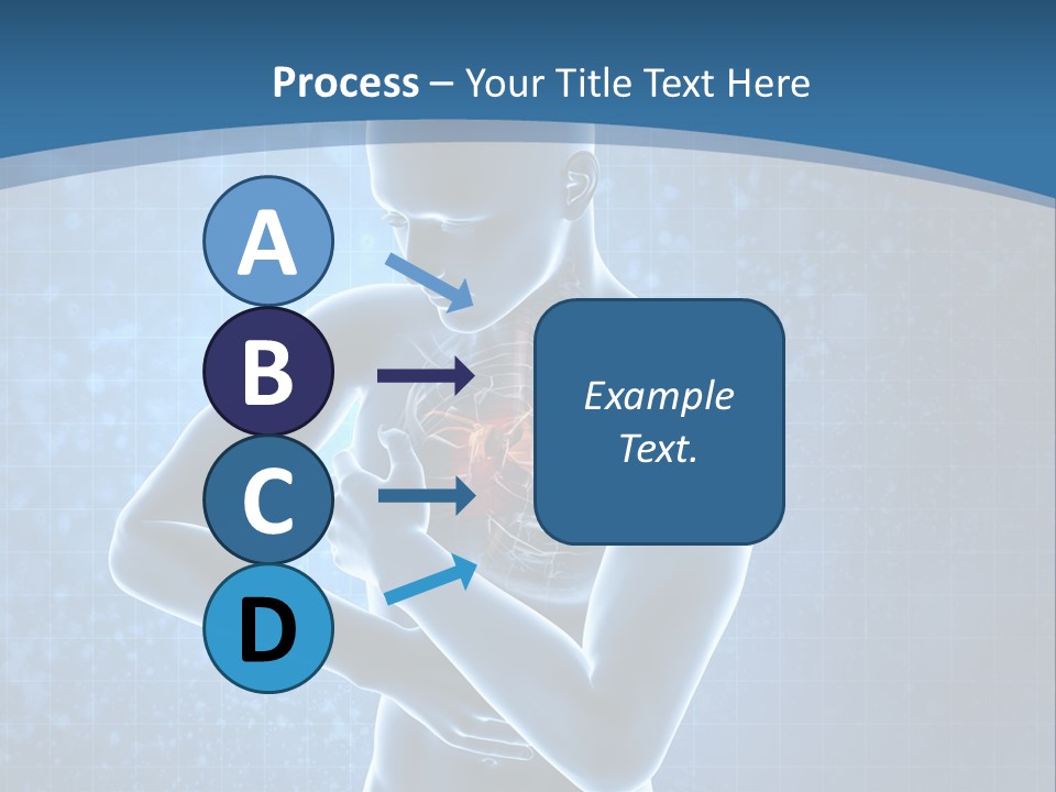 A Man Holding His Stomach In Front Of A Blue Background PowerPoint Template