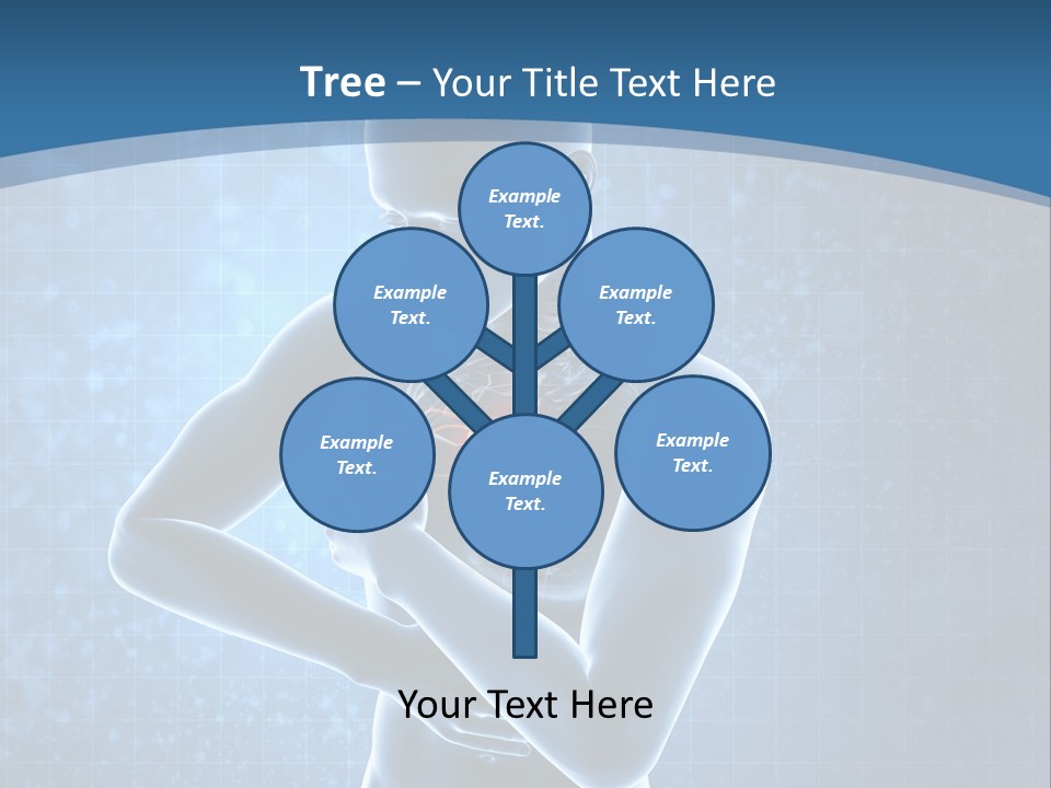 A Man Holding His Stomach In Front Of A Blue Background PowerPoint Template