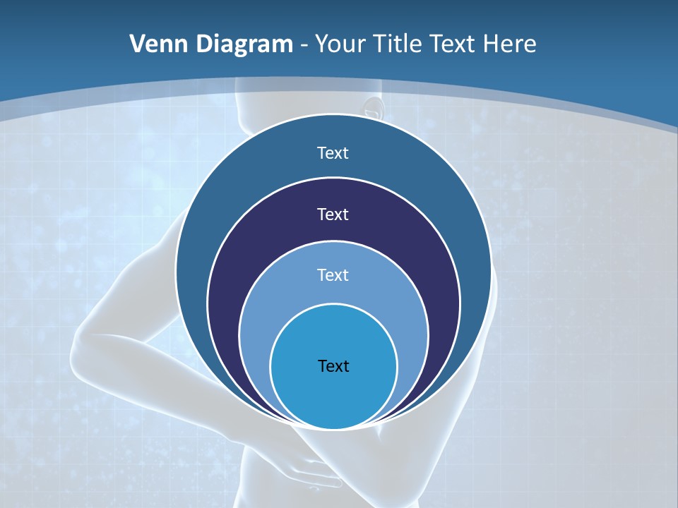 A Man Holding His Stomach In Front Of A Blue Background PowerPoint Template