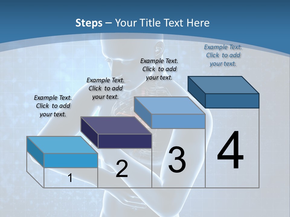 A Man Holding His Stomach In Front Of A Blue Background PowerPoint Template
